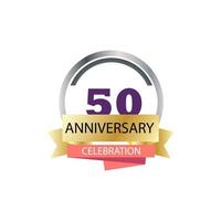 50 Anniversary celebration vector template design illustration