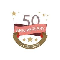 50 Anniversary celebration vector template design illustration
