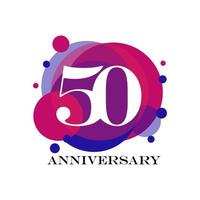 50 Anniversary celebration vector template design illustration