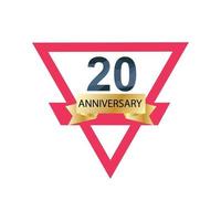 20 Anniversary celebration vector template design illustration