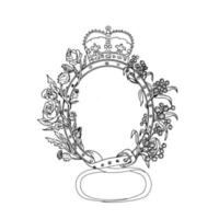 Celtic Belt With Rose and Thistle Drawing vector