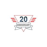 20 Anniversary celebration template vector design illustration