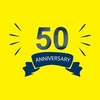 50 Anniversary celebration template vector design illustration