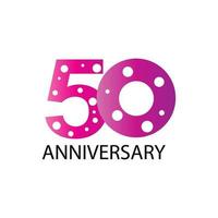 50 Anniversary celebration template vector design illustration