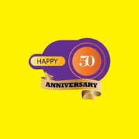 50 Anniversary celebration template vector design illustration