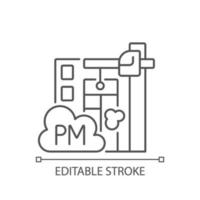 Demolition sites linear icon vector