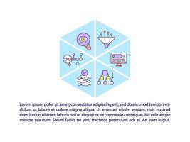 Problem solving efficiency concept line icons with text vector