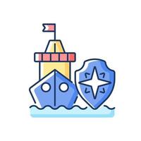 Maritime security RGB color icon vector