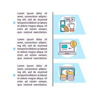 What is brokerage account concept line icons with text vector