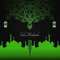 Abstract Eid Mubarak Islamic vector background design