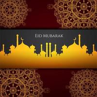 Abstract Eid Mubarak Islamic vector background design