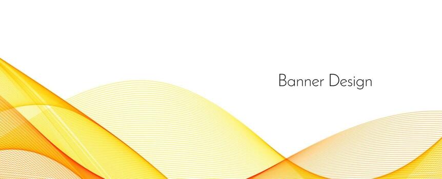 Abstract modern dynamic stylish red and yellow decorative pattern wave banner background vector
