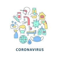 Coronavirus abstract color concept layout with headline vector