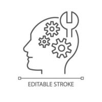 Learning new skills linear icon vector