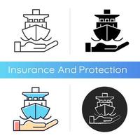 Marine insurance icon vector