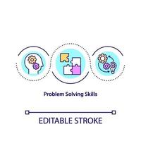 Problem solving skills concept icon vector