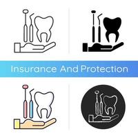 Dental insurance icon vector