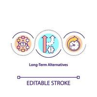 Long-term alternatives concept icon vector