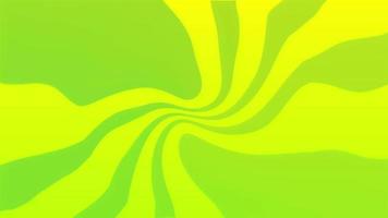 Fondo de líneas distorsionadas verde y amarillo que fluye abstracto video
