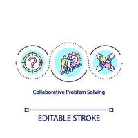 Collaborative problem solving concept icon vector