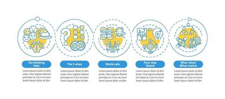 Problem solving techniques vector infographic template