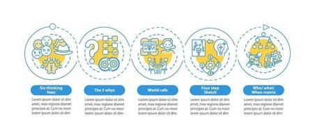 técnicas de resolución de problemas plantilla de infografía vectorial vector