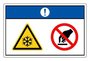 Notice Extremely Cold Surface Do Not Touch Symbol Sign On White Background vector