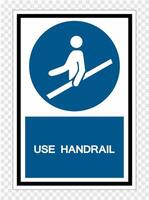 Use Handrail Symbol Sign Isolate On White Background,Vector Illustration EPS.10 vector