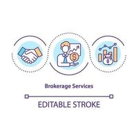 Brokerage services concept icon vector
