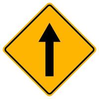 Go Straight Traffic Sign On White Background vector
