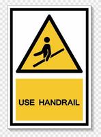 Use Handrail Symbol Sign Isolate On White Background,Vector Illustration EPS.10 vector