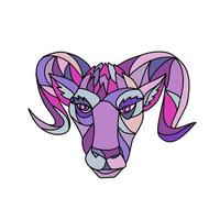 Bighorn Sheep Mosaic Color vector