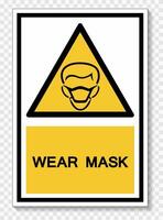 PPE Icon.Wear Mask Symbol Sign Isolate On White Background,Vector Illustration EPS.10 vector