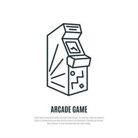 Arcade game line icon. Arcade machine symbol. Liner style. vector