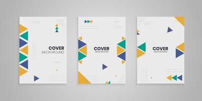 Memphis cover collection With Colorful Shapes, Set Of Memphis Cove vector