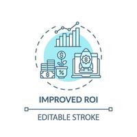 Improved ROI concept icon vector