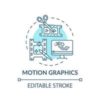 Motion graphics concept icon vector