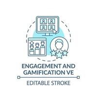 Engagement and gamification VE concept icon vector