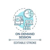 On-demand session concept icon vector