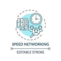 Speed networking concept icon
