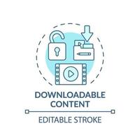 Downloadable content concept icon