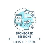 Sponsored sessions concept icon vector