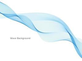 Blue wave design flowing stylish background vector