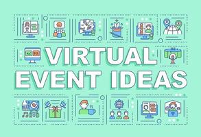 Virtual event ideas word concepts banner vector