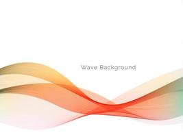 colorful wave stylish smooth background design vector