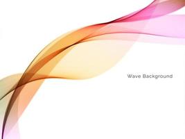 Colorful wave design modern background vector