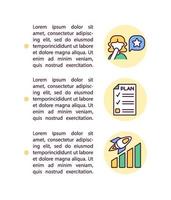 Iconos de línea de concepto de plan de crecimiento personal con texto vector