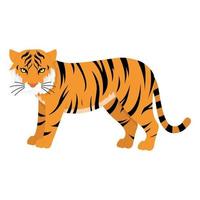 Wild Bengal Tiger Standing Minimal Flat Line Outline Stroke Icon Stock  Vector