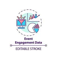 Event engagement data concept icon vector