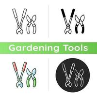 Garden secateurs icon vector